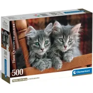 Szare kotki 500-elementowe HQC kompaktowe puzzle - Clementoni
