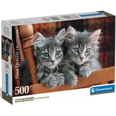 Szare koty 500 szt. HQC kompaktowe puzzle - Clementoni