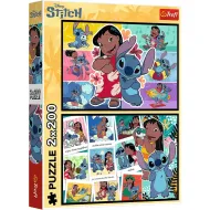 Szczęśliwe życie Lilo i Stitcha - puzzle 2x200 elementów - Trefl
