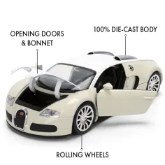 Szybcy i wściekli: 2011 Bugatti Veyron metalowy model samochodu 1/24 - Jada Toys zdjęcie 3