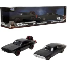 Szybcy i wściekli: Dom Toretto Dodge Charger R/T 1970 & Dodge Charger Widebody 1968 metalowy samochód 2szt. w opakowaniu 1/32 13cm - Jada Toys