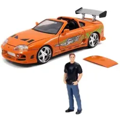 Szybcy i wściekli: figurka Briana i model samochodu Toyota Supra 1/24 - Simba Toys zdjęcie 2