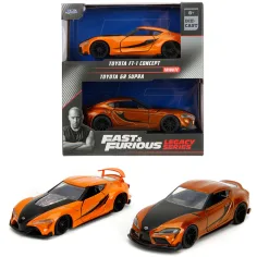Szybcy i wściekli: zestaw metalowych samochodzików Toyota FT-1 Concept i Toyota GR Supra – Jada Toys zdjęcie 1