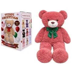 Teddy Greetings: Berry Hugs pluszowy miś w białym pudełku prezentowym 120cm