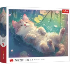 Idealne relaksowanie się kotów 1000-elementowe puzzle - Trefl