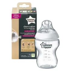 Tommee Tippee: Closer To Nature przezroczysta butelka 260ml (0 m+) zdjęcie 2