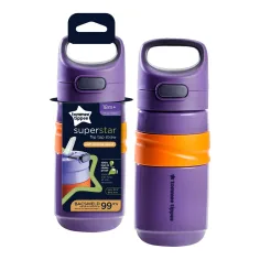 Tommee Tippee: Superstar Kubek z rurką Flip top w kolorze fioletowym 500ml (18 m+)