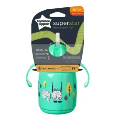 Tommee Tippee: Superstar Zielony Kubek Uczący z Słomką 300ml