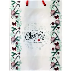 Torba prezentowa z wzorem Merry Christmas 17,5x22,5x9,5cm