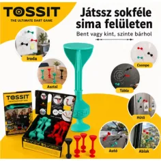 Tossit Starter Pack czerwono-turkusowy silikonowy zestaw do darta z przyssawkami zdjęcie 5