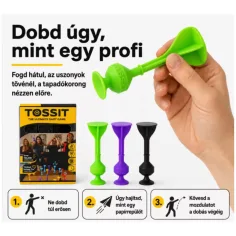 Tossit Starter Pack fioletowo-zielona silikonowa gra w rzutki z przyssawkami zdjęcie 4