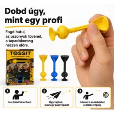 Tossit Starter Pack niebiesko-żółta silikonowa gra w darty z przyssawkami zdjęcie 4
