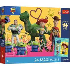 Toy Story 5 Zabawki i przyjaciele 24-elementowa Maxi układanka - Trefl