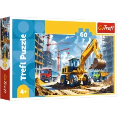 Traktor koparko-ładowarka 60 elementów puzzle - Trefl