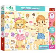 Treflik Części ciała i ubrania edukacyjna układanka 104 szt. - Trefl zdjęcie 1