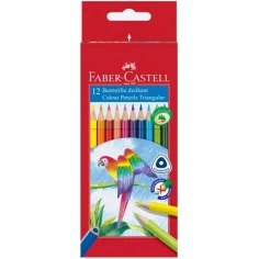 Trójkątna kolorowa kredka zestaw 12 sztuk - Faber-Castell zdjęcie 1