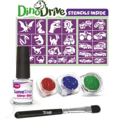 TyToo: Zestaw tatuaży brokatowych DinoDrive zdjęcie 2