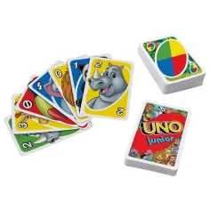 UNO Junior gra karciana ze zwierzętami - Mattel zdjęcie 2