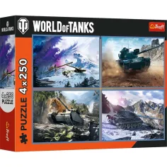 Wielka bitwa czołgów 4x250 elementów puzzle - Trefl zdjęcie 1