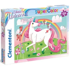 Wierzę w jednorożce Supercolor puzzle 104szt - Clementoni