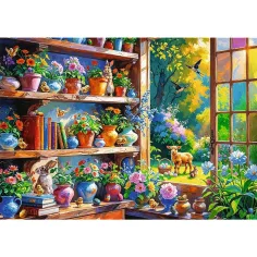 Wiosenny poranek w kwiecistej chatce – puzzle 500 elementów – Trefl zdjęcie 2