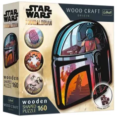 Wood Craft: Star Wars - Premium drewniana układanka Mandalorian 160 elementów - Trefl