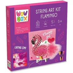 WowBox: Obrazek z nici LED - Flamingo zdjęcie 1