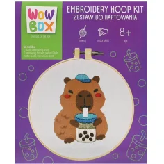 WowBox Zestaw do Haftu - Capybara Bubble Tea zdjęcie 1