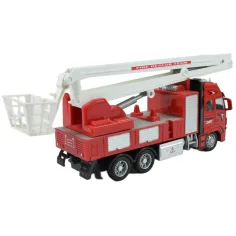 Wóz strażacki: Ciężarówka strażacka z napędem typu pull-back, różne modele, 19 cm zdjęcie 2