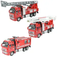 Wóz strażacki: Ciężarówka strażacka z napędem typu pull-back, różne modele, 19 cm