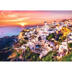 Zachód słońca Santorini 1000 elementów puzzle - Trefl zdjęcie 2