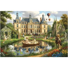 Zamek nad brzegiem wody - 1500 elementów puzzle - Trefl zdjęcie 2