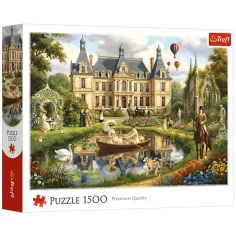 Zamek nad brzegiem wody - 1500 elementów puzzle - Trefl zdjęcie 1