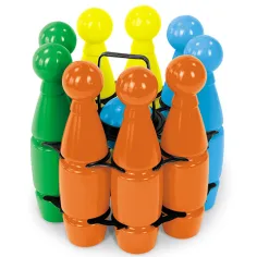 Zestaw do kręgli 9 sztuk z pinami, 2 kule 25 cm