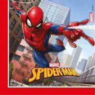 Zestaw papierowych serwetek z motywem Spider-Mana – 2-warstwowe, 33x33 cm, 20 sztuk