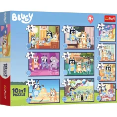 Zestaw puzzli Bluey 10 w 1 - Trefl zdjęcie 1