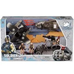 Soldier Force 9 Zestaw zabawek wojskowych z hydroplanem i psem