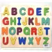 ABC drewniana kolorowa układanka puzzli z dużymi literami, zestaw 26 elementów.