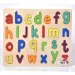 ABC drewniane kolorowe puzzle z małymi literami, zestaw 26 sztuk