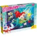 Ariel, mała syrenka 2 w 1, puzzle 60 elementów i kolorowanka 50x35 cm - Lisciani