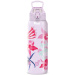 Ars Una: 3D Beach Flowers liliowy podwójnie ściankowy metalowy bidon 700 ml