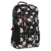 Ars Una: Flowery Black AU-17 plecak szkolny, plecak 32x47x18 cm