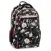 Ars Una: Flowery Black kwiecisty ergonomiczny plecak szkolny, plecak 33x45x24 cm