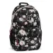 Ars Una: Flowery Black kwiecisty plecak szkolny AU-2, 32x46x22 cm
