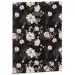 Ars Una: Flowery Black teczka z gumką w kwiaty A/4