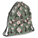 Ars Una: Flowery Green worek gimnastyczny dla nastolatków, torba sportowa 37,5 x 46 cm
