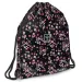 Ars Una: Pearl Blossom Black kwiecisty worek na buty, torba sportowa 37,5x46cm