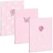 Ars Una: Soft Touch Pink Spring zeszyt w kratkę z dodatkowymi klipsami A/4