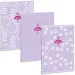 Ars Una: Soft Touch Purple Spring zeszyt z dodatkowym zapięciem w kratkę A/4