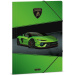 Ars Una: Zielona teczka z gumką Lamborghini, rozmiar A4
